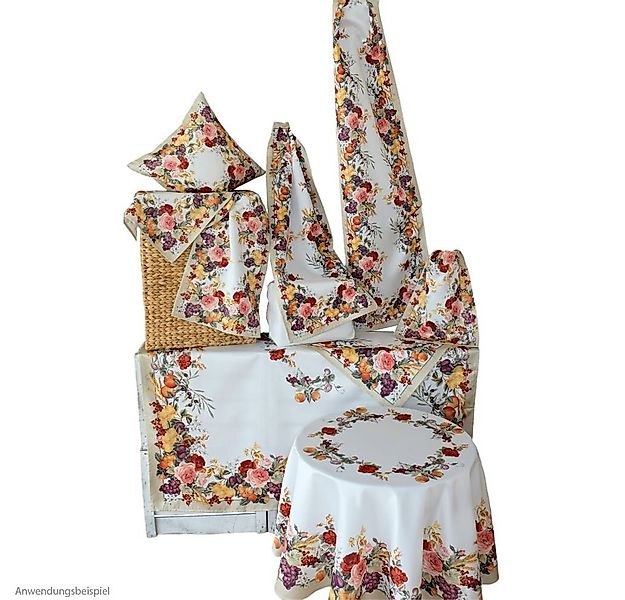 matches21 HOME & HOBBY Tischdecke Mitteldecke herbstliche Rosen Druck bunt günstig online kaufen