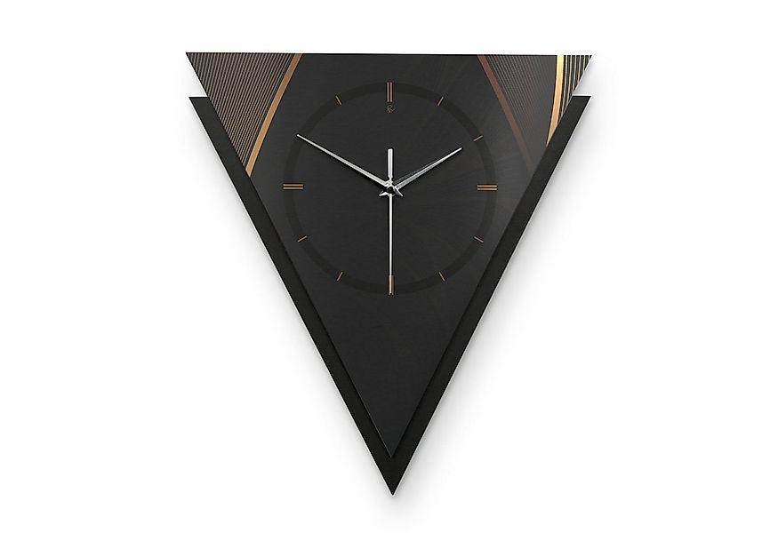 Kreative Feder Wanduhr Dreieckige 3D Designer-Wanduhr „Dark Elegance“ im Me günstig online kaufen
