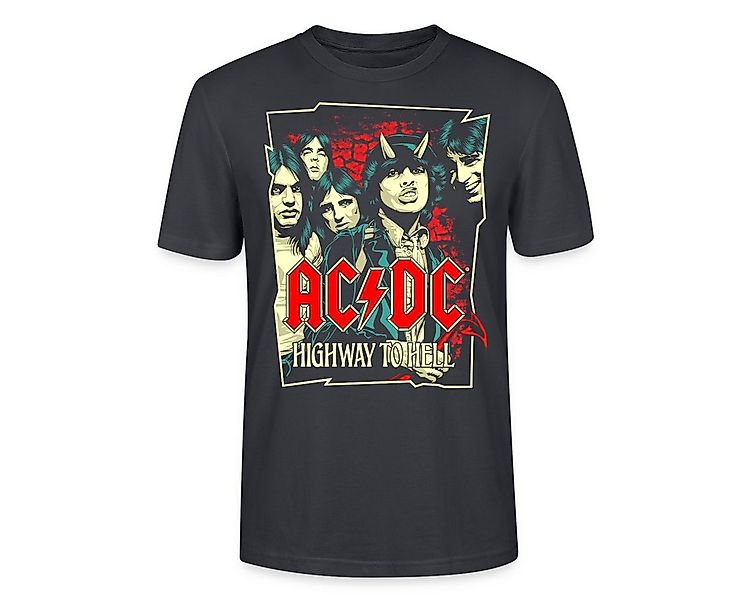 Spreadshirt T-Shirt AC/DC Bandlogo Bild Highway To Hell Album Unisex Bio T- günstig online kaufen