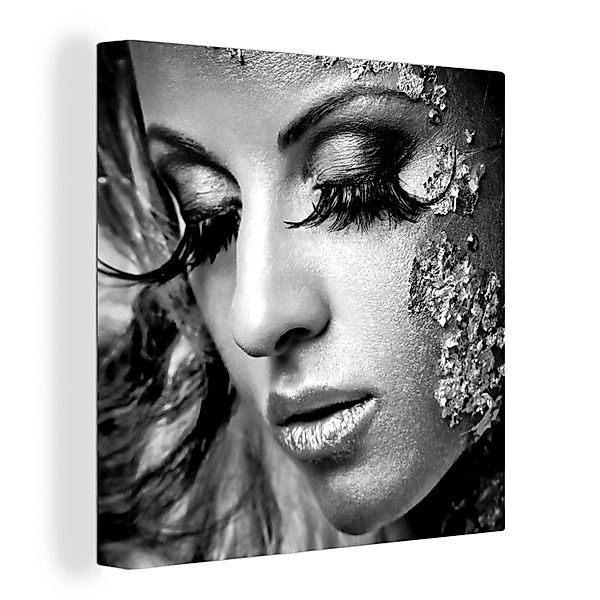 OneMillionCanvasses® Leinwandbild Frau - Gold - günstig online kaufen
