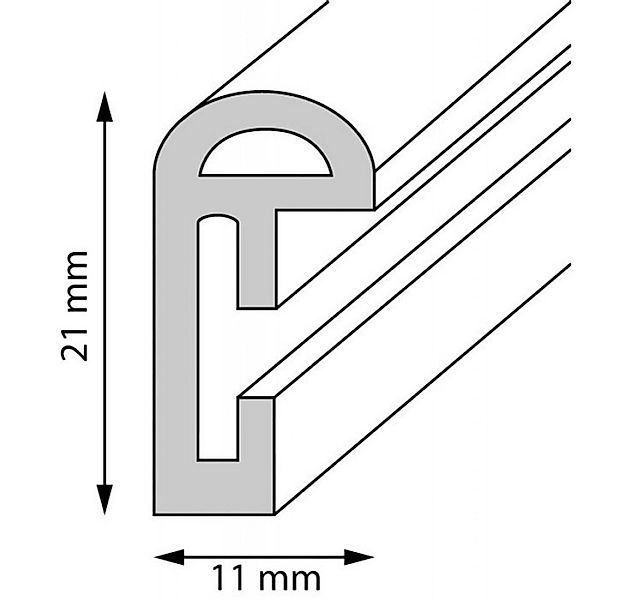 Panorahma Bilderrahmen Kunststoffrahmen Classic mit Normalglas in vielen sc günstig online kaufen