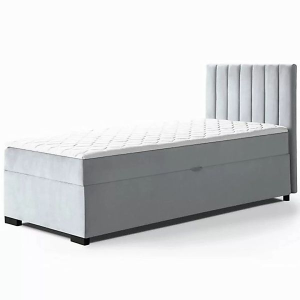 Beautysofa Boxspringbett Eric B:90/100/140/160/180cm (kleines Bett, inkl. F günstig online kaufen