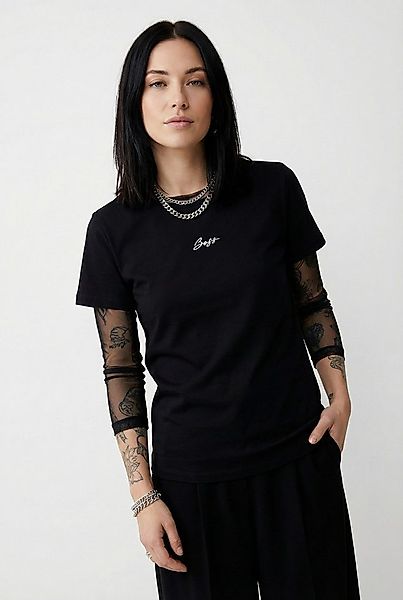 BOSS ORANGE T-Shirt Elove Embro Premium Damenmode mit Rundhals, Slim Fit günstig online kaufen