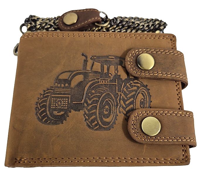 Einkaufszauber Geldbörse Echt Leder Herren Geldbeutel Traktor Rustikal mit günstig online kaufen