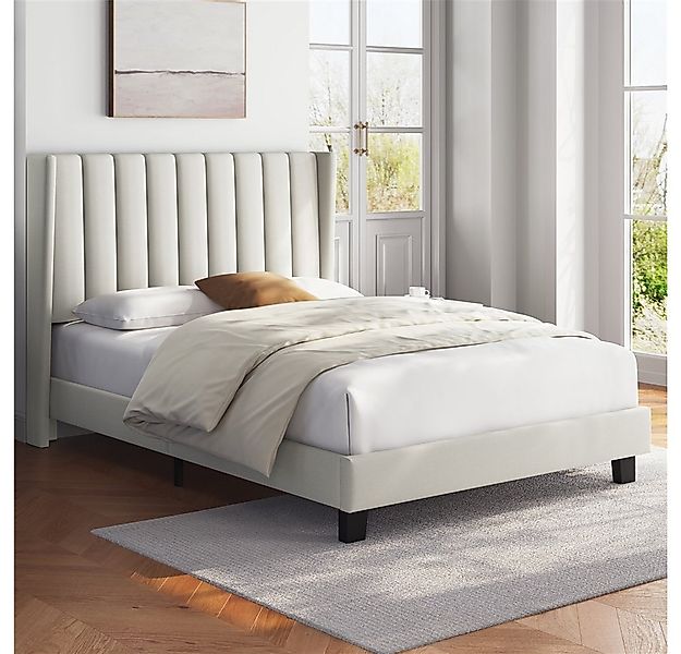 Yaheetech Polsterbett 140/160 x 200 cm, Doppelbett Familienbett Bettgestell günstig online kaufen