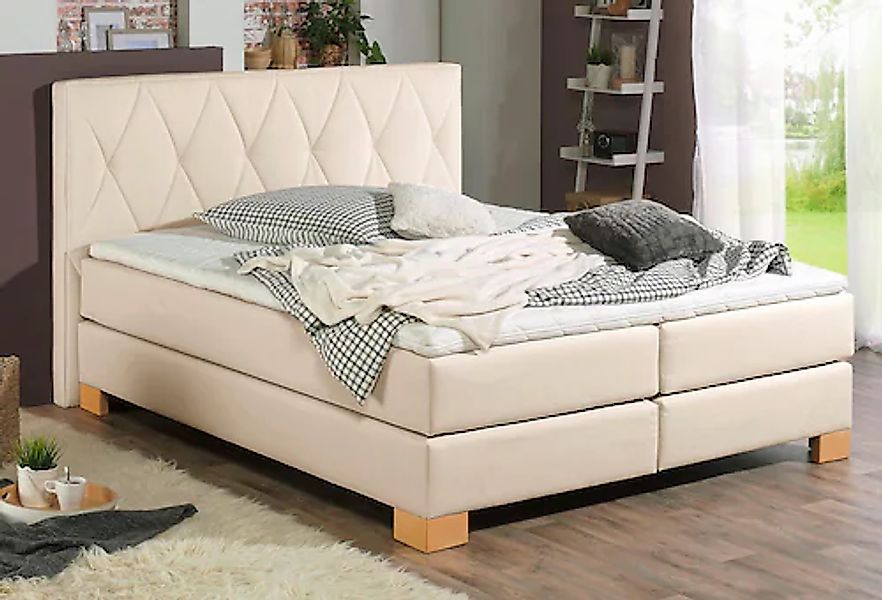 Home affaire Boxspringbett "Merino", incl. Kaltschaumtopper, 5, Breiten, 2 günstig online kaufen