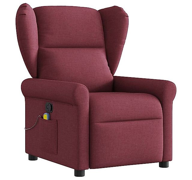 vidaXL Sessel Massagesessel Weinrot Stoff (1-St) günstig online kaufen