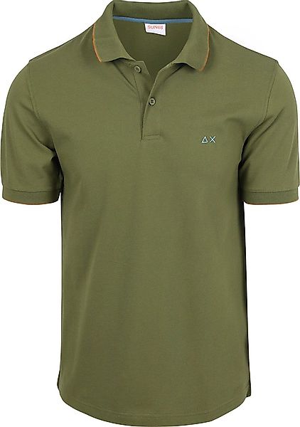 Sun68 Poloshirt Small Stripe Collar Olivgrün - Größe M günstig online kaufen