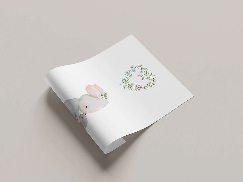 Lüttenhütt Poster "Großer Hase und Hasenkind mit Herz", Fantasy-Hase-Hasen- günstig online kaufen