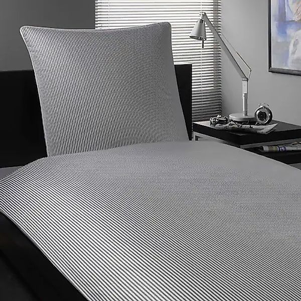 Elegante Bettwäsche Hamburger Streifen, Mako-Satin, 2 günstig online kaufen