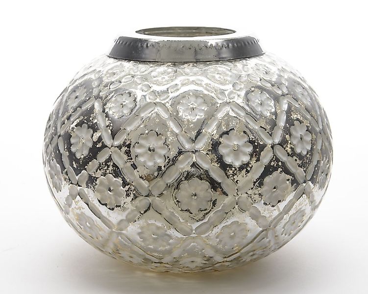 Kaemingk Windlicht Windlicht Teelicht Glas silber günstig online kaufen