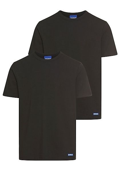HUGO Blue T-Shirt BLUE Naolo (Packung, 2-tlg) mit Markenlabel am Saum günstig online kaufen