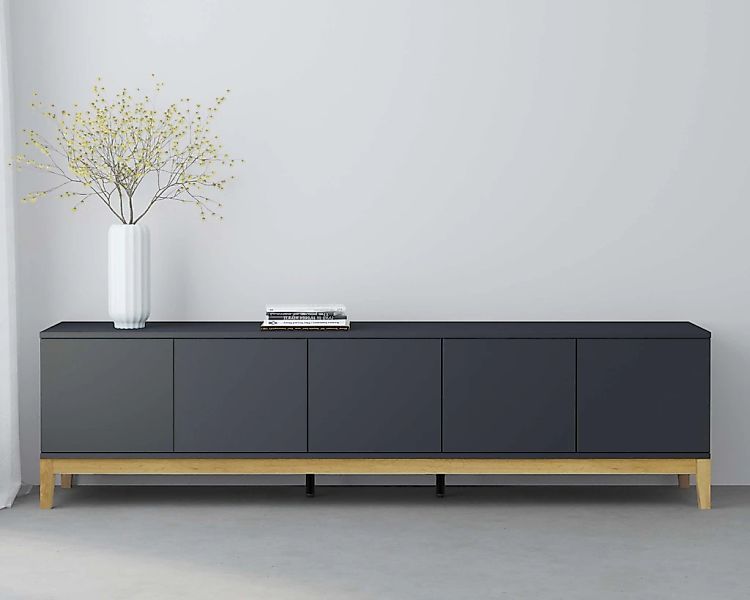 OTTO home Lowboard "Maryd" TV-Kommode mit Kabeldurchführung, Push-to-Open F günstig online kaufen