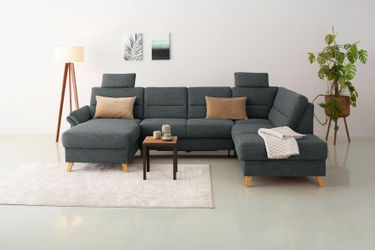 Home affaire Wohnlandschaft "Westerland U-Form" Federkern, wahlweise Bettfu günstig online kaufen