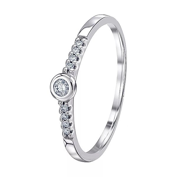 ONE ELEMENT Diamantring "0.1 ct Diamant Brillant Memoire mit Center Ring au günstig online kaufen
