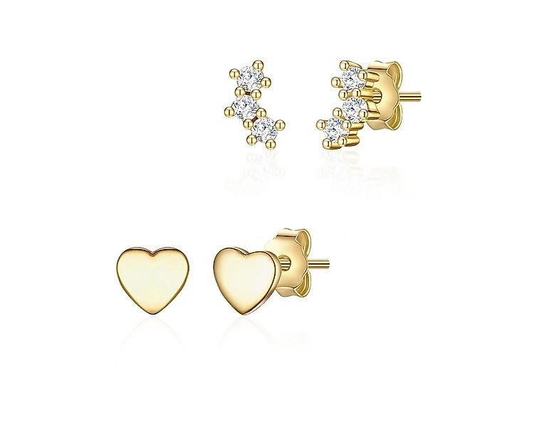 Lulu & Jane Paar Ohrstecker Set: AV192 (4-tlg), mit Zirkonia günstig online kaufen