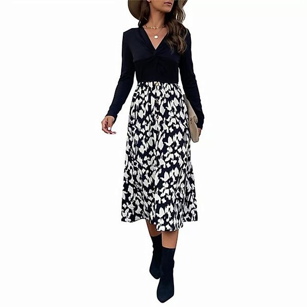 AFAZ New Trading UG Sommerkleid A-Linien-Kleid Dame Elegantes Patchwork Kle günstig online kaufen