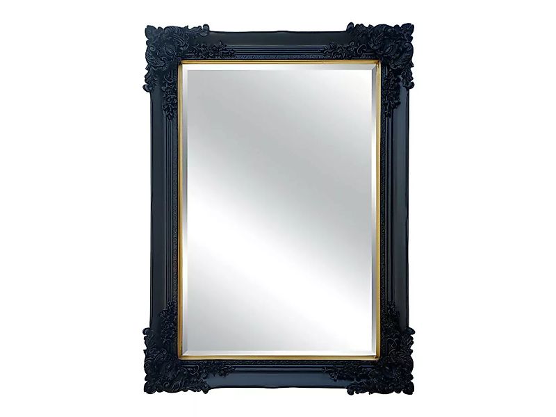 Spiegel mit Zierleisten - H.109 cm - Eukalyptusholz - Schwarz - ATALAYA günstig online kaufen