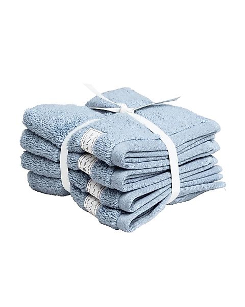 GANT Gästetuch, Organic Premium Towel, 4er Pack - 30x30 cm, Frottee Hellbla günstig online kaufen