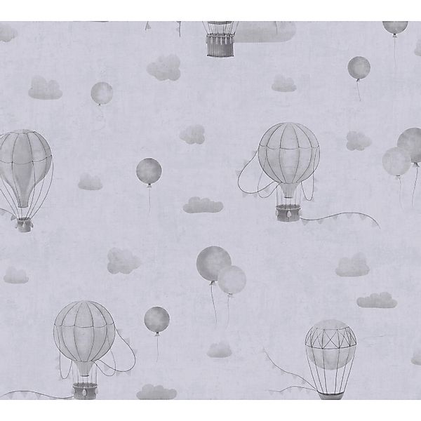 A.S. Creation Vliestapete Ballons 10,05 m x 0,53 m Grau FSC® günstig online kaufen