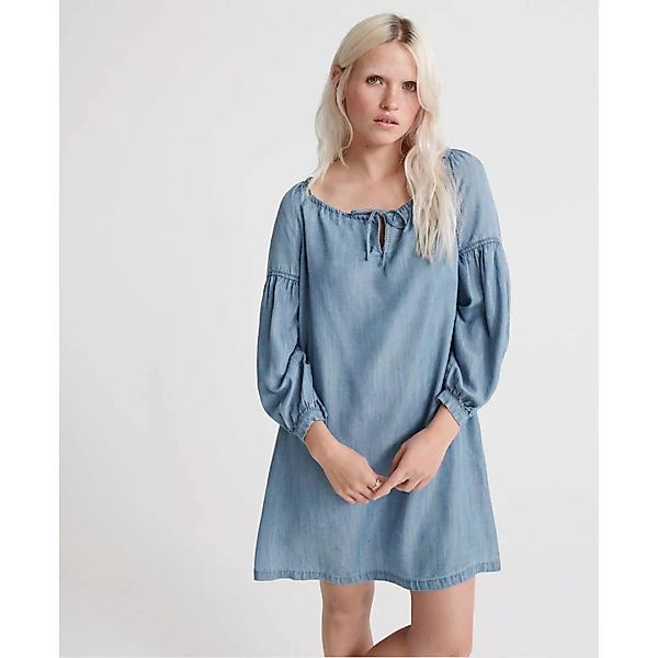 Superdry Arizona Peek A Boo Kurzes Kleid 2XS Indigo Light günstig online kaufen