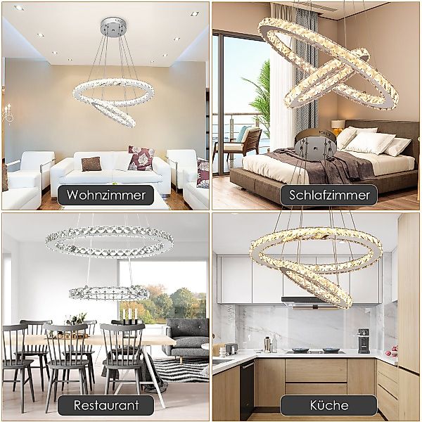 OULENBIYAR Pendelleuchte 36/48 W Dimmbare LED günstig online kaufen