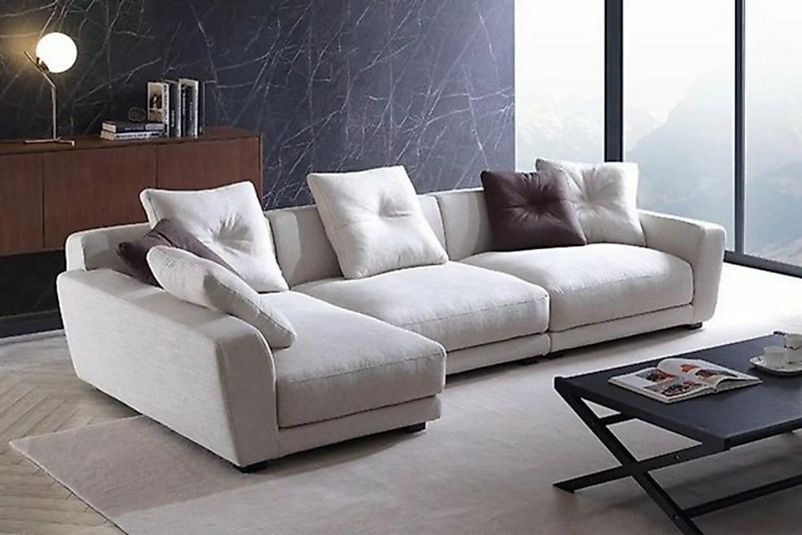 JVmoebel Ecksofa Designer weißes Ecksofa L-Form Couch Polstermöbel Sofa Neu günstig online kaufen