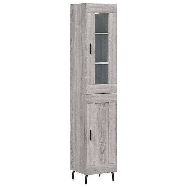 vidaXL Highboard Grau Sonoma 34,5x34x180 cm Holzwerkstoff 3199511 günstig online kaufen