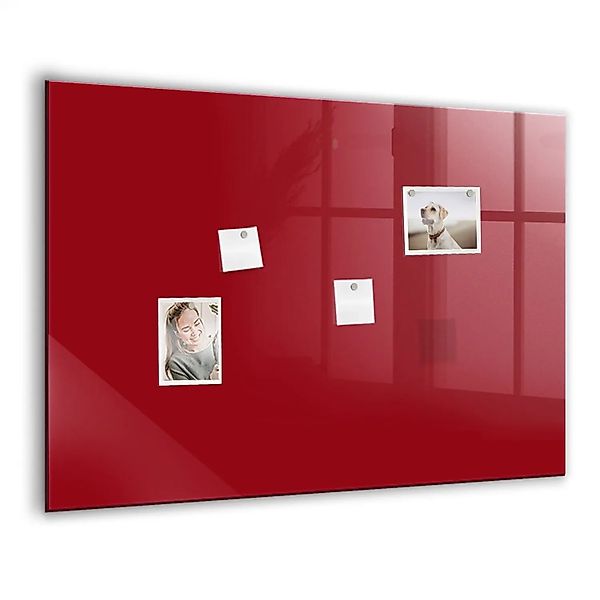 Tulup Magnettafel Aus Glas Rote Farbe 100x70 cm Whiteboard Magnetisch Glas günstig online kaufen