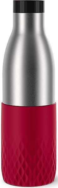 Emsa Trinkflasche "Bludrop Sleeve" Edelstahl/Silikon, Quick-Press, 12h warm günstig online kaufen