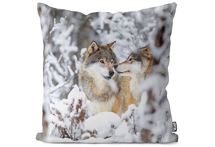 VOID Kissenbezug, (1 Stück), Wolf Winter Wildtier Schnee Wolf Winter Wildti günstig online kaufen