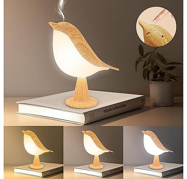 Jibenhome LED Nachtlicht Nachttischlampe Tischlampe Kabellos Touch Dimmbare günstig online kaufen