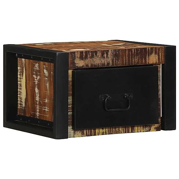 vidaXL Nachttisch Mehrfarbig 40x35x25 cm Altholz Massivholz 4015946 günstig online kaufen