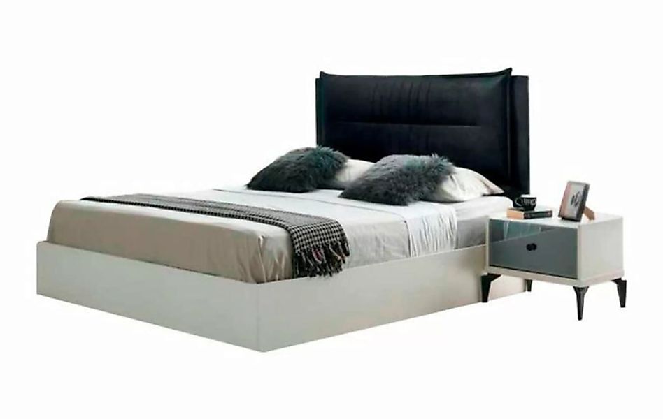 JVmoebel Bett Zweifarbig Bett Schlafzimmer Weiß Schwarz Modern Design (1-tl günstig online kaufen