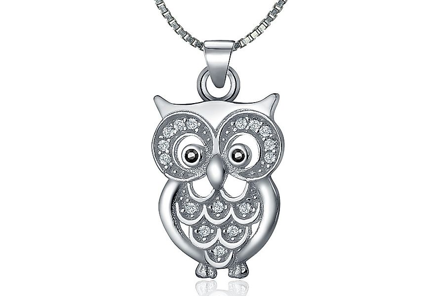 NAHLE Kette mit Anhänger Silberkette Eule Halskette (inkl. Schmuckbox), 925 günstig online kaufen