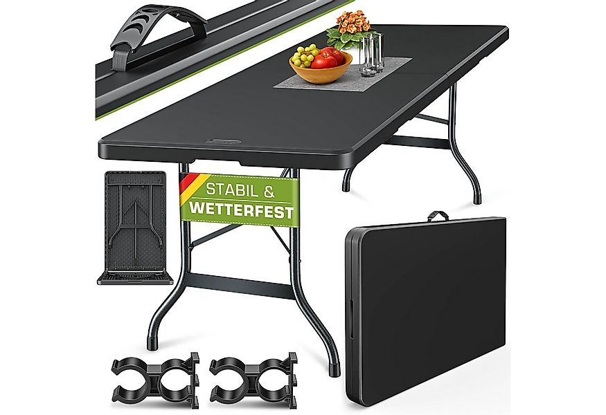 tillvex Gartentisch 220 cm Klapptisch Gartentisch Buffettisch Campingtisch günstig online kaufen