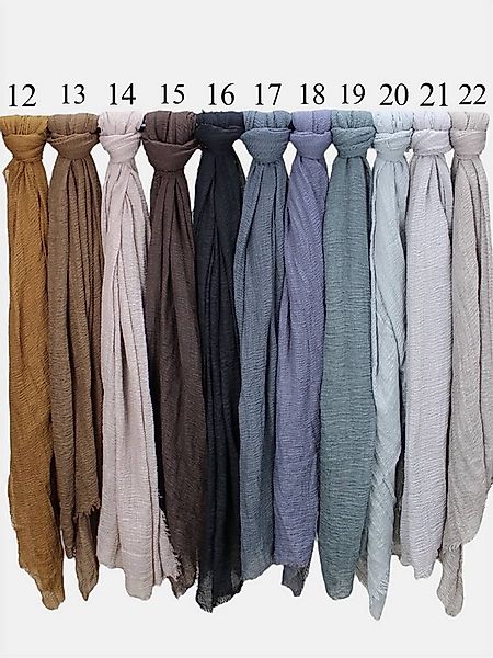 Aymasal Kopftuch Kreppschal Hijab mit Fransen Kopftuch Wraps Scarf Khimar K günstig online kaufen