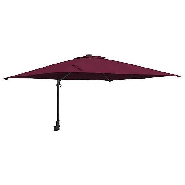 vidaXL Gartenparasol Rot und Schwarz 248,5 x 247,5 x 160 cm 42003239 günstig online kaufen