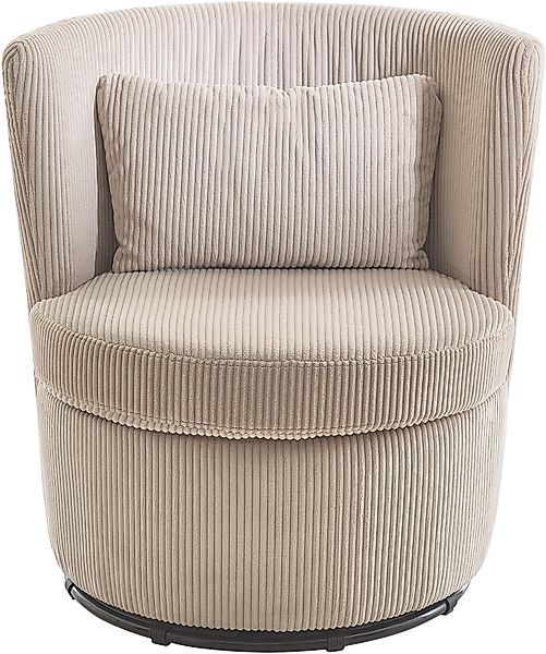 ATLANTIC home collection Drehsessel "Keno", 360-Grad drehbarer Cordsessel, günstig online kaufen
