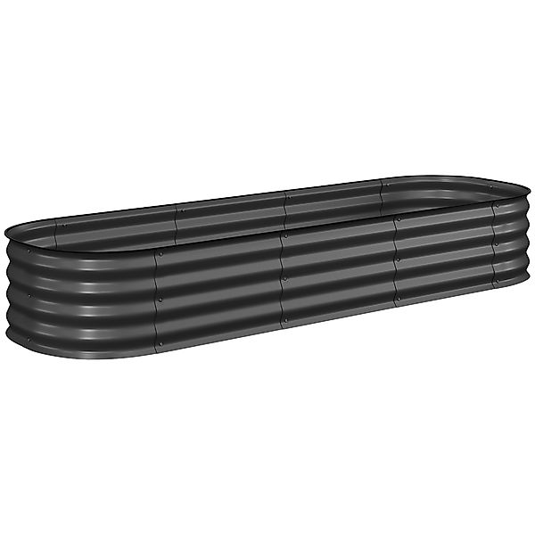 Outsunny Hochbeet aus verzinktem Stahl, modular, für Gemüse, Pflanzen, Blum günstig online kaufen