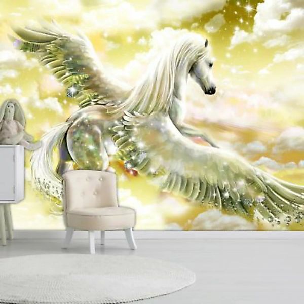 artgeist Fototapete Pegasus (Yellow) mehrfarbig Gr. 100 x 70 günstig online kaufen