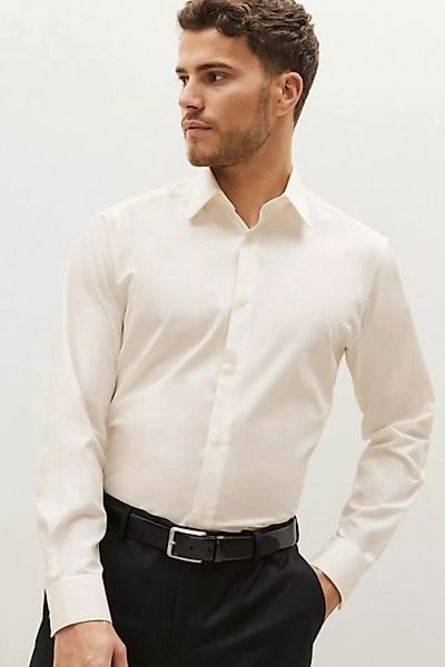 Next Langarmhemd Pflegeleichtes Regular Fit Hemd Sportmanschetten (1-tlg) günstig online kaufen