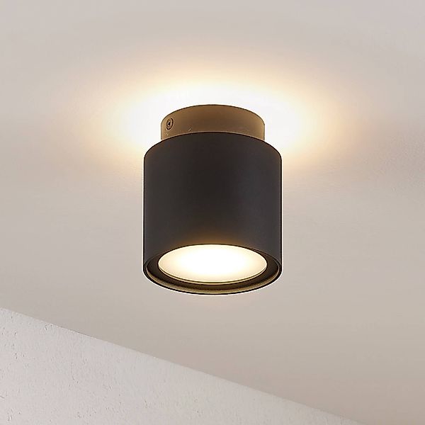 Arcchio Deckenlampe Walisa, Ø 10 cm, schwarz, Diffusor, GU10 günstig online kaufen