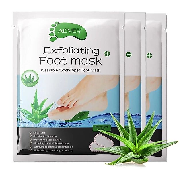 E-Commerce.Maschmann Fußmaske 3x Fußmaske Fusspeeling Socken günstig online kaufen