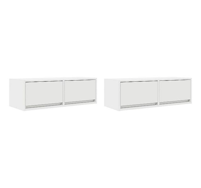 vidaXL TV-Schrank TV-Schränke 2 Stk. Weiß 80x31x25,5 cm Holzwerkstoff (2-St günstig online kaufen