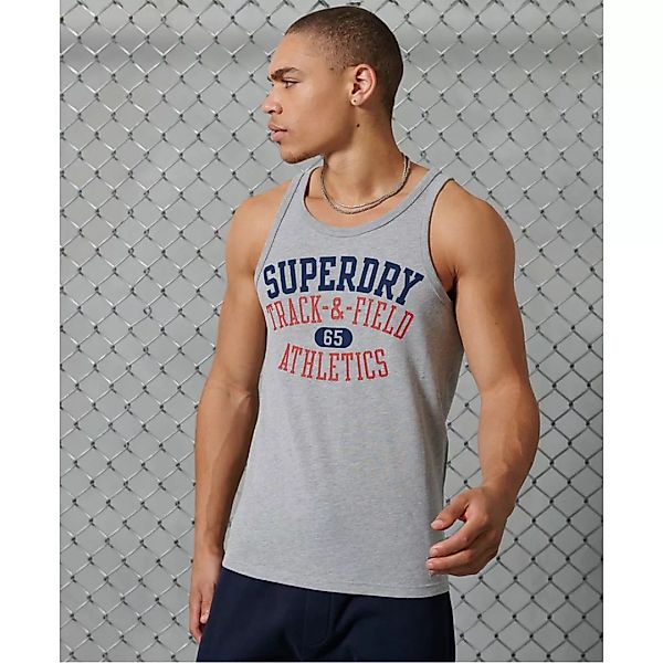 Superdry Track And Field Graphic Ärmelloses T-shirt XL Grey Marl günstig online kaufen