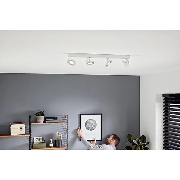 Philips myLiving LED-Spot 4er Clockwork Warmglow Weiß günstig online kaufen