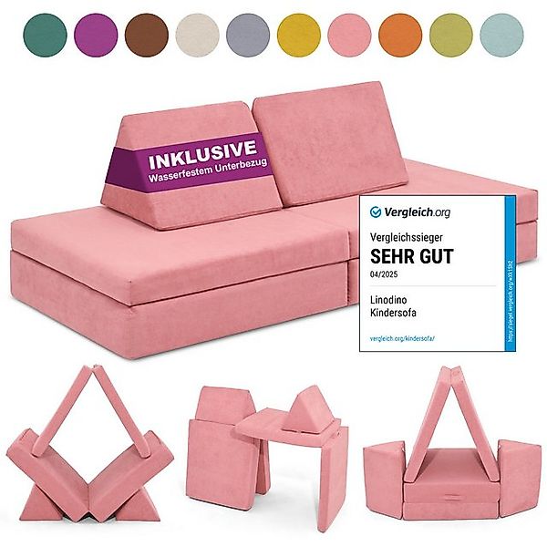 Linodino Kindersofa Spielsofa I aus Schaumstoff Bausteine I Spielcouch für günstig online kaufen