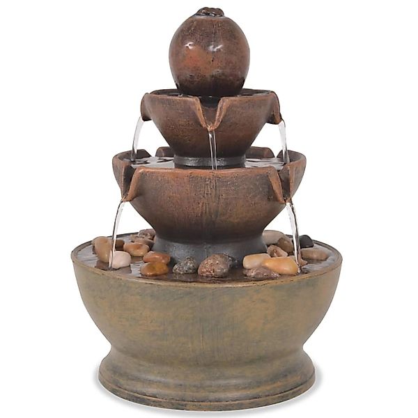 vidaXL Gartenbrunnen Zimmerbrunnen mit Pumpe Polyresin günstig online kaufen