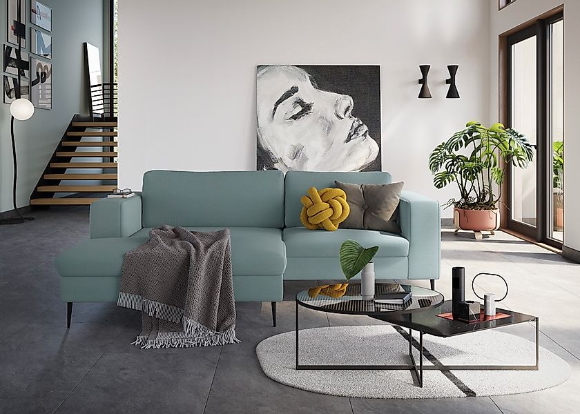 DOMO collection Ecksofa "Modica kompakt und elegant, Breite 244, L-Form", m günstig online kaufen
